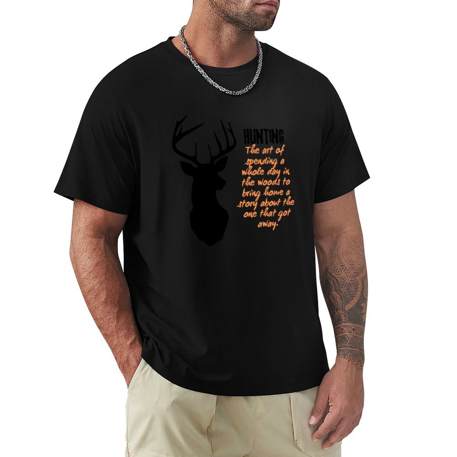 Hunting Quotes - 面白い引用句が入ったハンティングアパレル、あらゆるアウトドア愛好家に最適なTシャツ、汚れにくいカジュアルTシャツ