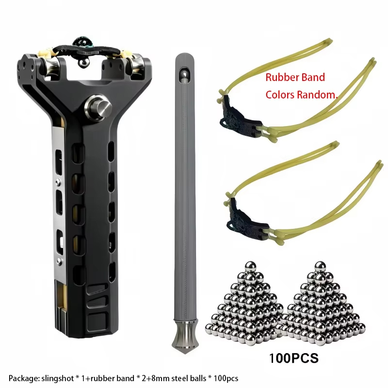 Outdoor Hunting Launcher - 自動装填ステンレス鋼クリップG5スリングショット、8連発、アウトドアハンティング＆射撃競技パッケージ