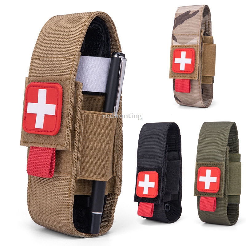 Field Dressing Kit - 戦術的な止血帯ポーチホルダー狩猟外傷医療剪断ポーチ屋外弾性止血帯ホルダーペン懐中電灯 EDC バッグ