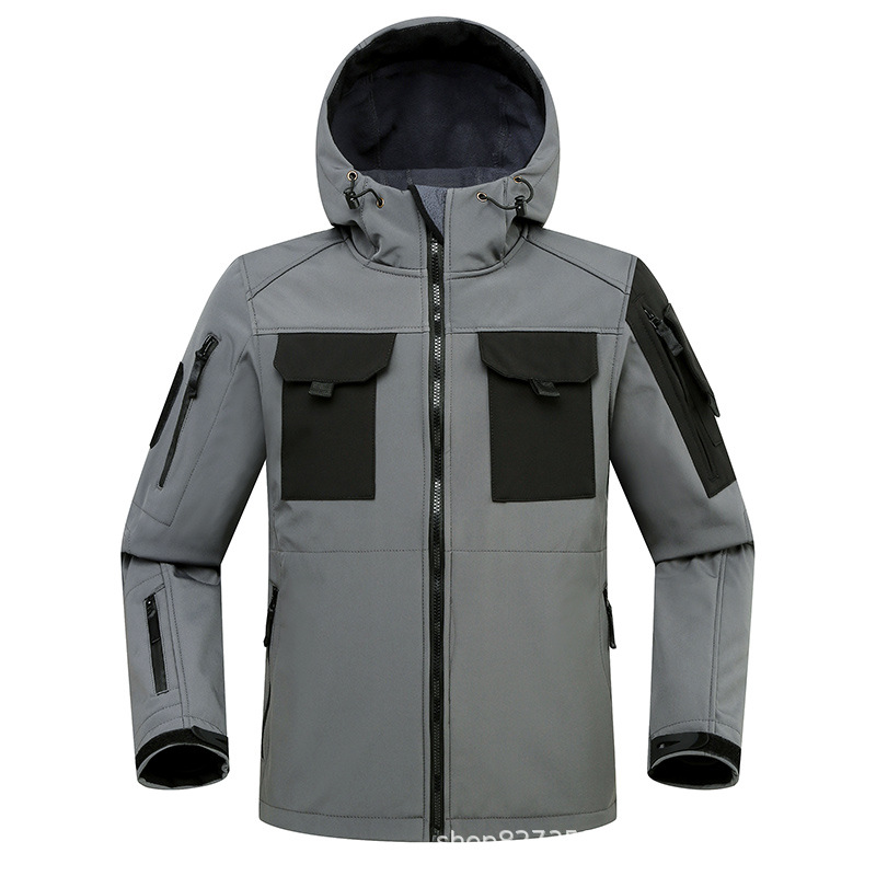Hunting And Outdoor Shop - 男性屋外通気性サイクリングジャケット防水防汚トップスフード付き調節可能な巾着コートハント服新しいジャケット