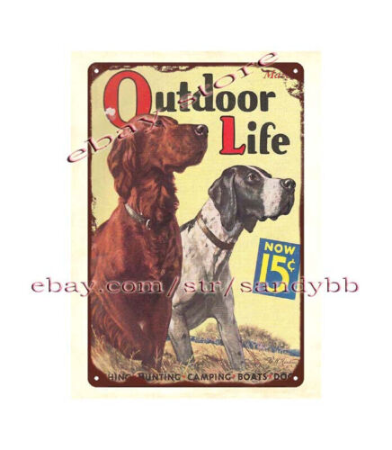 Hunting And Outdoor Shop - 1936年素朴な田舎風の屋外狩猟犬用カバー金属ブリキ看板ホームデコレーションショップ-アルミニウム