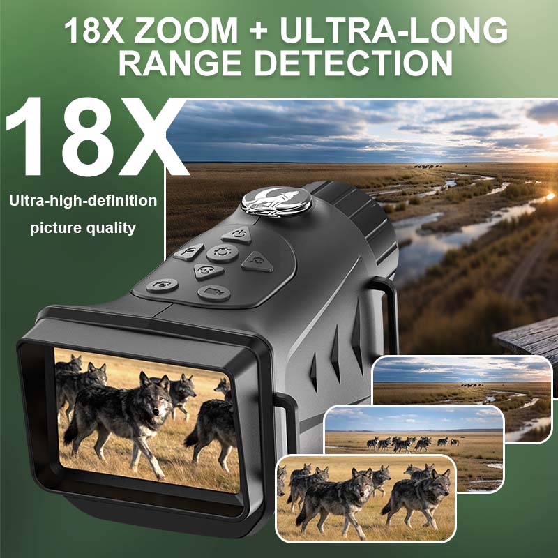 Outdoor Hunting Videos - ZIYOUHU NV380 HD赤外線暗視単眼鏡、ビデオ録画機能付き、長距離屋外ハンティングスコープ