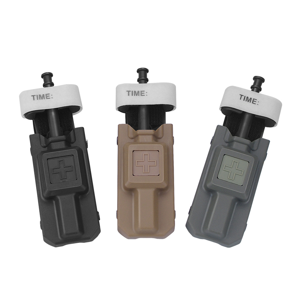 Field Dressing Kit - 戦術的な止血帯収納ボックスバッグ EDC MOLLE 医療パッケージ屋外緊急止血帯応急処置サバイバルキット