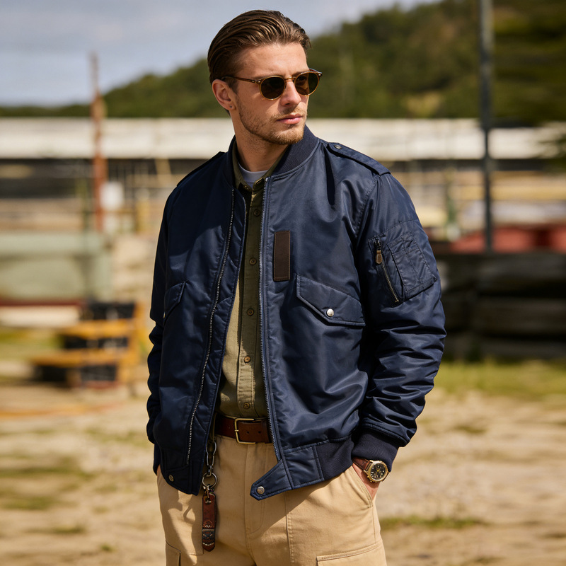 Hunting And Outdoor Shop - HELLOMARCEL EU USサイズ 高級ボンバージャケット ストリートウェア 秋冬
