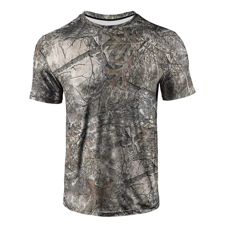 メンズリアルな木柄カモフラージュプリントTシャツ カジュアル - Hunting And Outdoor Shop のレビューと価格