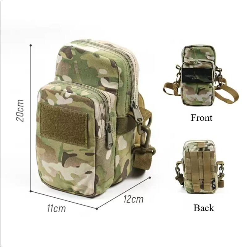 戦術的なウエストパッククロスボディバッグ多機能ナイロンモール - Outdoor Hunting Fabric のレビューと価格