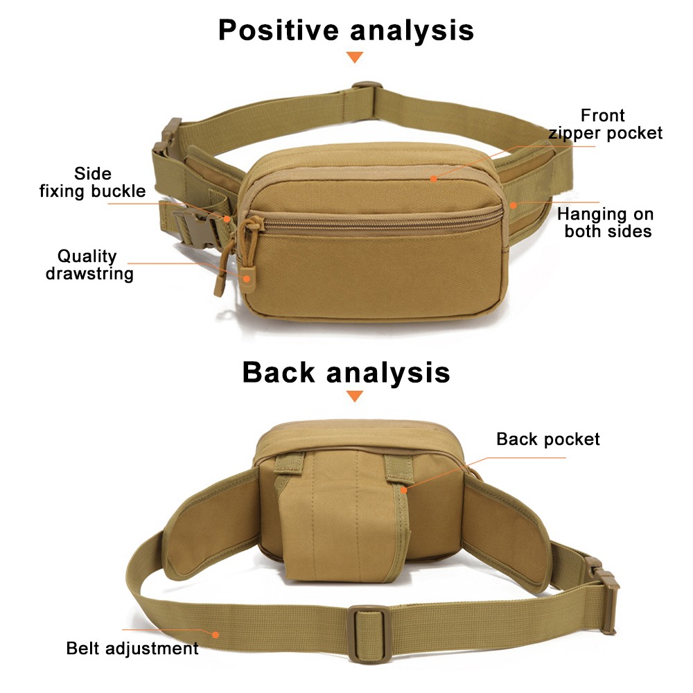 800D オックスフォード生地ファニーバッグ戦術的な男性用チ - Outdoor Hunting Fabric のレビューと価格