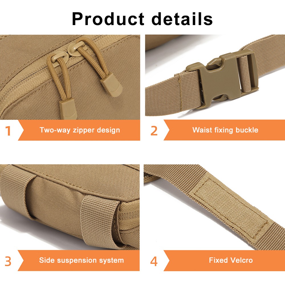 800D オックスフォード生地ファニーバッグ戦術的な男性用チ - Outdoor Hunting Fabric のレビューと価格