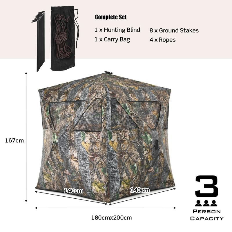 鹿やアンテロープ用の地釘と固定具付きポータブルハンティングブ - Hunting & Outdoor Supplies のレビューと価格