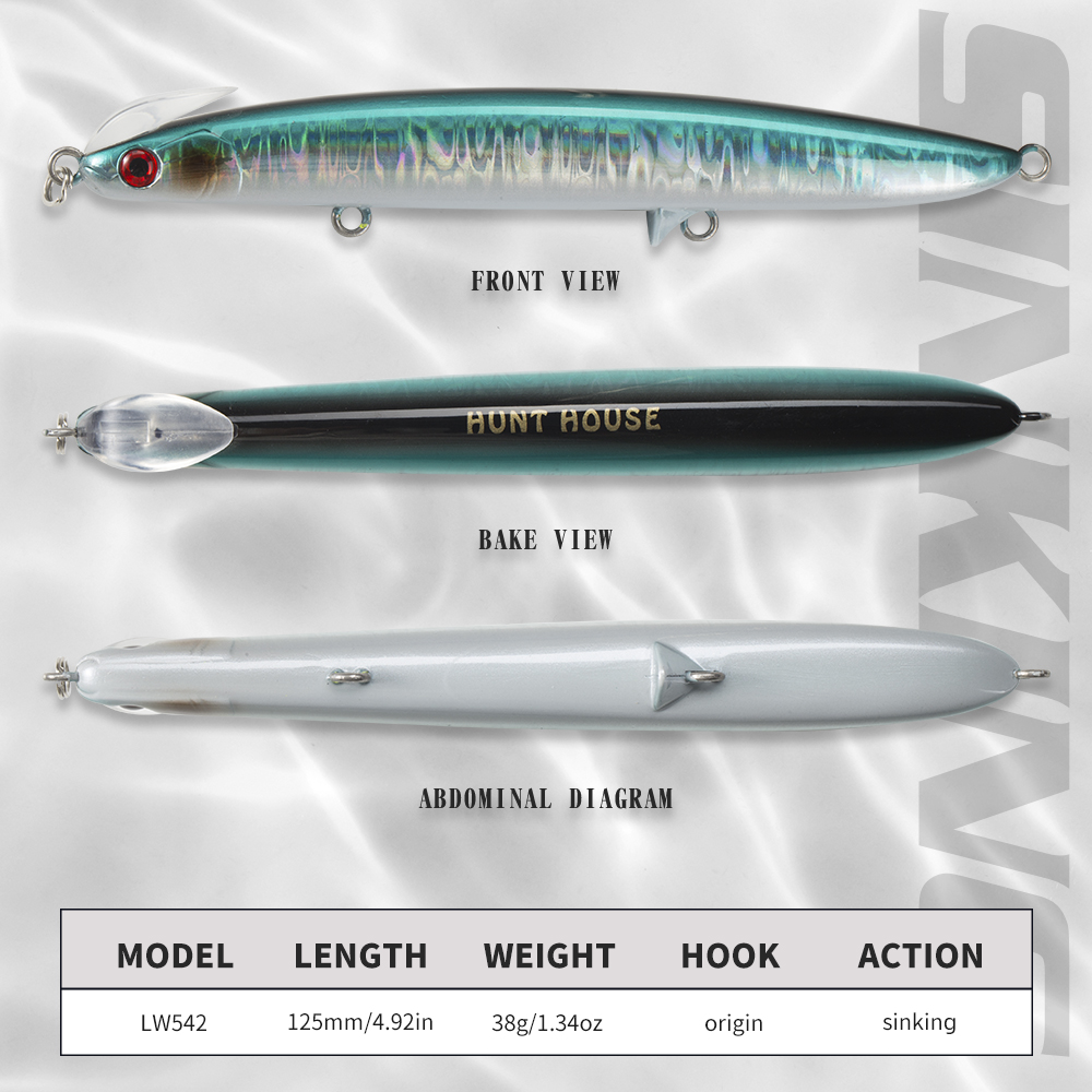 ハントハウス-表面釣り用のシンキングベイト,魚を捕まえるため - Hunting Quotes のレビューと価格