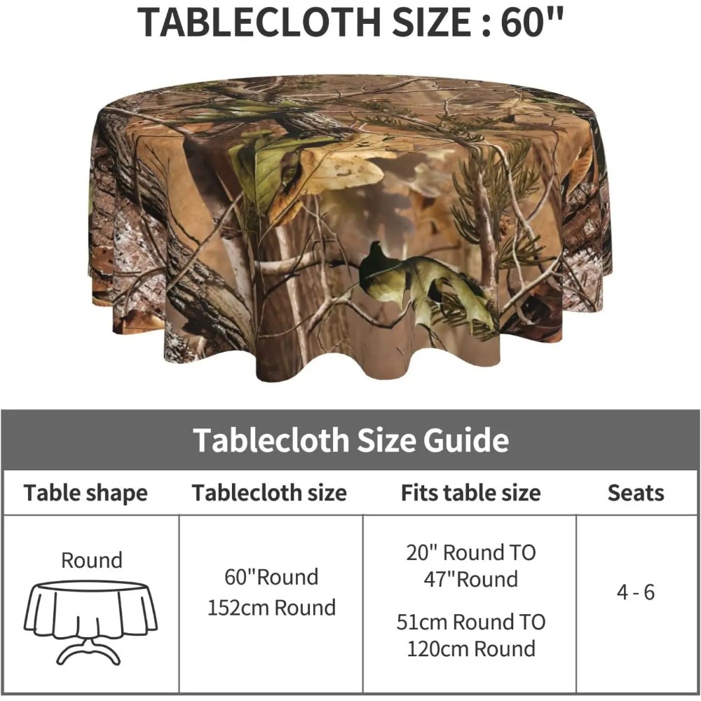 ハンティング迷彩ラウンドテーブルクロス 60 インチ洗える再 - Outdoor Hunting Table のレビューと価格
