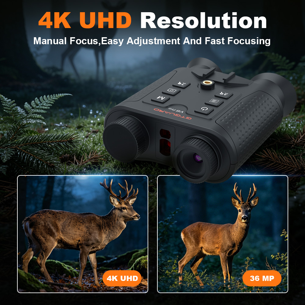 4Kナイトビジョン双眼鏡 8倍デジタルズーム 赤外線ナイトビ - Outdoor Hunting Videos のレビューと価格